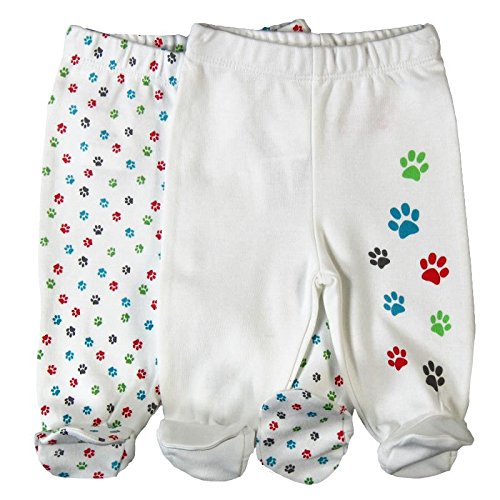Bóboli Unisex Baby PACK 2 LEG-WARMERS Full Trousers, Off-White (print 9971), 0-3 Months (Manufacturer size: 3M)