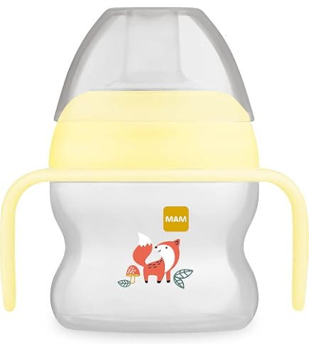Biberon Et Verre 2 En 1 MAM - 220ml, À Partir De 4 Mois, Silicone Doux, Sans BPA