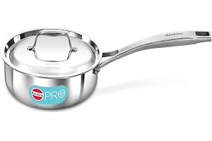 Hawkins Pro 1.5 Litre Sauce Pan, Tri-Ply Stainless Steel Tea Pan/Milk Pan with Stainless Steel Lid, Silver (PSSP15S)