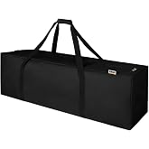 Haegs Taşıma &Ccedil;antası, Fermuarlı Dayanıklı Seyahat Spor, Bagaj, Kamp Malzemeleri Saklama &Ccedil;antası, 105L (115 x 30 x 30 cm) Siya
