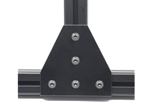 Iverntech 4 placas de conexión en forma de T con 20 tuercas M8-T + 20 tornillos M8+1 llave para perfil de extrusión de aluminio estándar de 8 mm