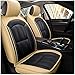 Produktbild MAKB GLVV 5 Sitz Full Set Rennwagen Sitzbezug Rücksitzpolster Kompatibel Airbag Atmungsaktiv Elastischer Schwamm Universal Leder Vorne (Farbe: Rosa) (Color : Beige)