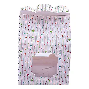 LINE N CURVES Designer Folding Paper Gift Packing Box, Empty Chocolate Storage, Kids Birthday Return Gifting (Pack of 25) - Classy White