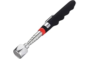 NEPAK Magnetic Telescopic Pick-up Tool(16LB /7.3KG),Magnetic Sticker Gadget, 76 cm(30 inch) Durable Telescopic Magnetic Collector with Pocket Clip