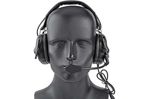 ATAIRSOFT Taktisch Kopfhörer Militärstandard Schießen Ohrenschützer verwendung mit PTT Walkie Talkie Radio Airsoft Taktisch Headset