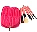 LyDia professional 6 pieces pink handle studio collection mini makeup brush set with zip case