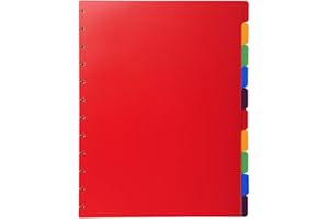 Exacompta 86003E Recambio de separadores para las carpetas de fundas con anillas, Multicolor, A4, 24 x 30.5 cm, Paquete de 10