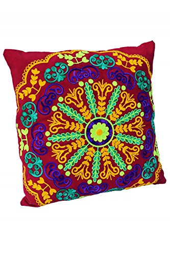 6er SET orientalische indische Kissen Zierkissen Couchkissen Dekokissen bestickt Balkis – 6 verschiedene Muster – 45x45cm inkl. Füllung - 2