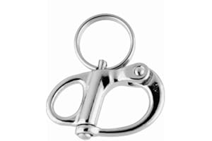 YACHT STEEL Mosquetón fijo, con apertura rápida 35mm, acero inoxidable AISI 316