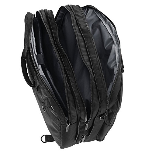DTBG Nylon mehrzweck Businesstasche mehrfachfach Reise Rucksack geräumig Laptop Tasche Messenger Bag Aktentasche Computer Schultertasche Wanderntasche Daypack für 17,3 Zoll Laptop/Macbook/Tablet, Schwarz - 9