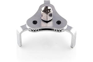 LPFIDI Universal 2 Way Oil Filter Wrench Adjustable W/ 3 Jaws 2-1/2" - 4" Silver