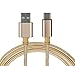 Price comparison product image Sweet Tech USB Type-C Cable to USB 2.0 (3.3ft) Gold Nylon Braided for Samsung Galaxy A9 (2018) / A9 Star / A9 Star Pro