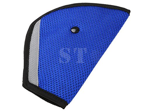 Ubesta Kids Children Car Safety Cover Shoulder Pad Harness Strap Adjuster Seat Belt Clip-Blue
