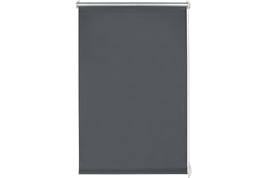 GARDINIA EASYFIX Tenda a rullo termica, Fissaggio a incastro o con adesivo, Altamente riflettente, Risparmio energetico, Opaco, Incl. materiale di montaggio, Grigio scuro, 80 x 150 cm (LxH)