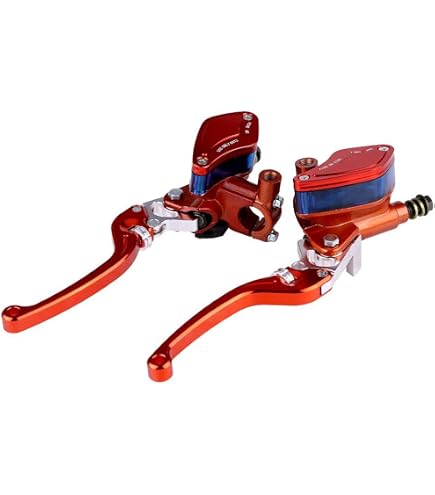 Akozon CNC Bremskupplung 22mm Für Motorräder – Verstellbare Rollen-Bremspumpe In Titan/Optik