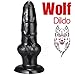 Produktbild 21 cm Realistischer Animal Dildo Dog Penis, Wolf Dildo mit Saugnapf and Hoden (Schwarz)