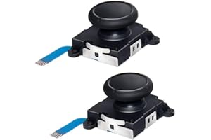 GENERIC 2x Black Analog Thumb Stick Joystick Replacement, Compatible with Nintendo Switch/Switch Lite/Switch Oled Consoles