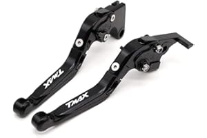 YANG HUA CNC pieghevole allungabile moto leve freno frizione per YAMAHA TMAX 2001-2019 (BLACK, TMAX 2001-2007)