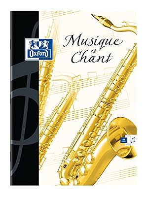 Oxford - Cahier de Musique et Chant - Petit Format - 17 x 22 cm - 48 pages