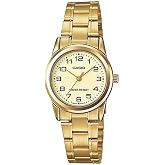 Casio LTP-V001G-9BUDF Standard Women's Wristwatch, Gold Yellow, Standard