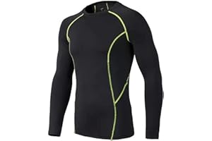 BUYKUD Kids' Boys Long Sleeve Base Layer Compression Athletic Tights Thermal Underwear Baseball Soccer Top Shirt