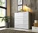 Produktbild Schubladen Kommode Sideboard Anrichte MARBELLA in Hochglanz Weiß - Höhe 91cm, Breite 88cm, Tiefe 32cm … (4 Schubladen 88 cm breit)