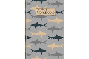 Shark Notebook: Cute Shark Lined Journal, The Perfect Novelty Shark Gift for a Shark Lover, Diver or Anyone Who Loves Sea Animals and Great White Sharks- Grey/Blue