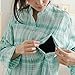 Bearsland Women's Rich Cotton Maternity Nursing Pyjamas Set Green UK Size Medium