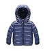 Oissie Babys Hooded Puffer Jacket Kids Winter Down Coat Snowsuit Pure Color Outwear 12M Navy