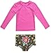 CharmLeaks Baby Girls Long Sleeve Rash Vest Two Piece Rash Guard Tankini Sets UV Swimwear Swimsuits 0-3 Months