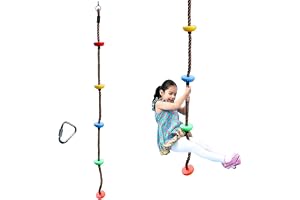 BUBBLEBAY 2 m klätterlina gunga med stegytor, klätterrep tallrikssgunga hängande gunga, ninjarep, ninja liner, tillbehör