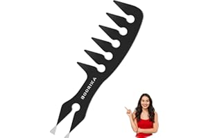 BOORIKA Texture Comb – Wide-Tooth Comb for Styling Wavy, Curly, and Thick Hair for Men and Women – Perfect for Salon, Barber, and Home Use
