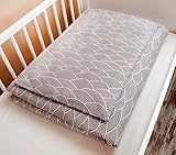 2 tlg. Bettwäsche Baby Bettset Muschel Grau Größe 100×135 cm (40×60 cm) - 2