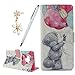 Price comparison product image Galaxy Note 9 Case - 3D Flip Folio Wallet Cover Leather Case Cute Stylish Pattern Card Holder KickStand Protective Phone Phone Case for Samsung Galaxy Note 9 ,with Dust Plug & Stylus - Cute Bear