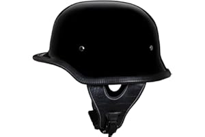 DIRERTYS Deutscher Stil Halbschale Helm Retro Halbgesicht Motorradhelm Halbhelm Motorrad -ECE zugelassenen Männern und Frauen Open Face Helm für Scooter Moped Cruiser Motorrad M ~ XXL