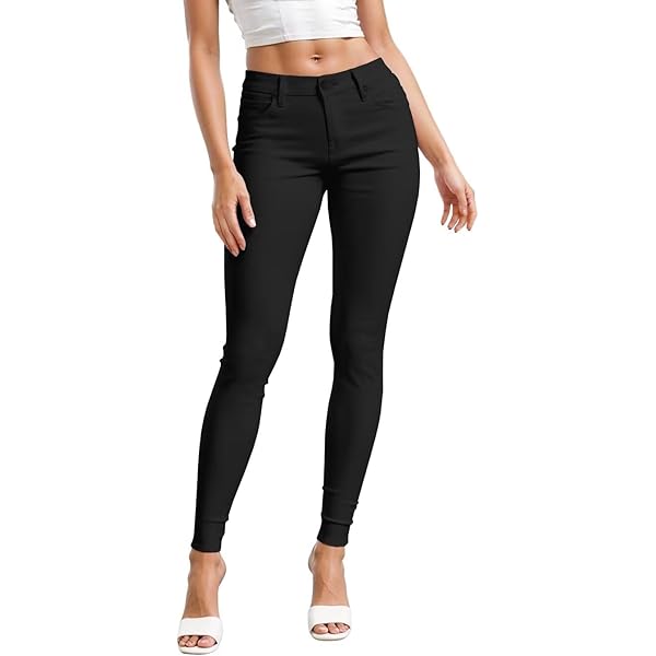 TTFIFENG Women's High Waist Flare Jeans - Stretch Bootcut Bell Bottom Denim Pants In Black - View #4