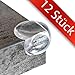 Produktbild 12 STÜCK - Eckenschutz und Kantenschutz | Fuchsi PREMIUM Produkt | BPA Frei | transparent aus Kunststoff für Tisch / Möbel-Ecken / Kanten | Stoßschutz für Baby's, Kinder & Kleinkinder