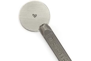 ImpressArt - Tampon fantaisie en métal en forme de cœur pour loisirs créatifs et fabrication de bijoux faits à la main, estampage et poinçonnage (3 mm)