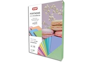 DHP Pack de 100 Portada para Encuadernar de Polipropileno, 0,45 mm de grosor, Formato A4, Verde Pastel