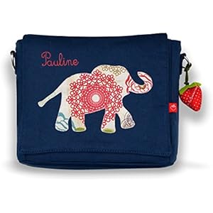 Kindergartentasche & Kindergartenrucksack in einem: Elefant Indien für Mädchen (mit Namen)