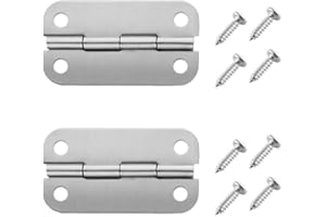 SEIWEI Lot de 2 charnières de refroidissement en acier inoxydable avec vis de rechange pour glacière de camping Igloo