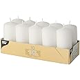 Papstar 17915 Pillar Confezione da 10 Candele, Bianco, 40 x 90 mm, Inodore