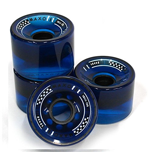 Preisvergleich Produktbild : MAXOfit® Longboard Rollen All Day Blau 70mm Durchmesser