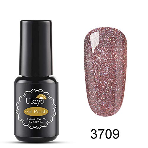 Esmaltes Semipermanentes Esmalte de Uñas de Gel Color Neon Bling Pintauñas Semipermanente Manicura y Pedicura UV LED Soak Off 1pz 8ml de Ukiyo - 3709