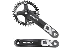 ENGWE MTB Guarnitura Mountain Bike, guarnitura MTB a Cono Quadrato con Braccio da 170 mm 104 BCD, Compatibile con Biciclette a velocità Singola e Biciclette a 8/9/10/11 velocità