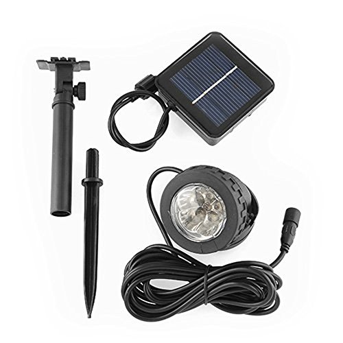 6 LED Solarstrahler Solarleuchte Solarlampe Solarspot Wasserdicht Gartenlampe