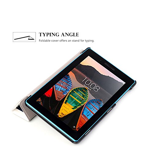 Lenovo TAB3 7 Essential Hülle – Ultra Dünn und Leicht PU Leder Schutzhülle mit Standfunktion für Lenovo TAB3 7 Essential (Lenovo TB3-710F) 7,0 Zoll Tablet 2016 Release, Mund Monster - 6