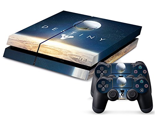 Preisvergleich Produktbild Playstation 4 + 2 Controller Aufkleber Schutzfolie Set - Destiny / PS4