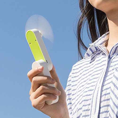 XMDZ Mini Tischventilator Handventilator USB Faltbar für Unterwegs Büro Batteriebetrieben Aufladbar 2 Speed Blätter aus Silikon - 4