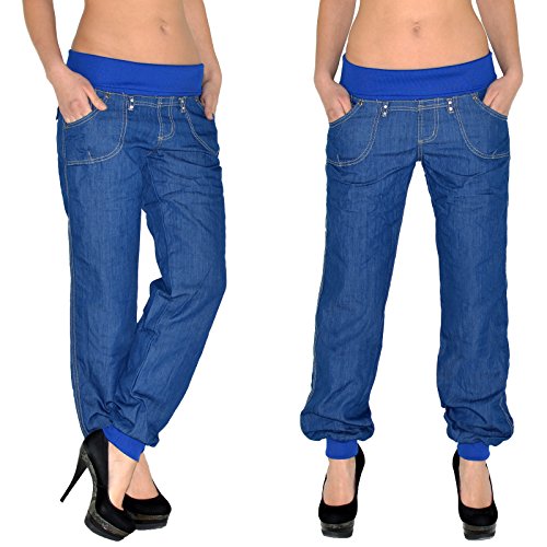 ESRA Damen Jeans Hose Haremshose Pumphose Boyfriendhose Boyfriend Jeanshose J132 - 